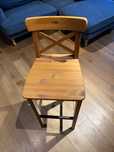 Ingolf Ikea, Stołek barowy z oparciem 74 cm, hoker stan bdb, - Wrocław