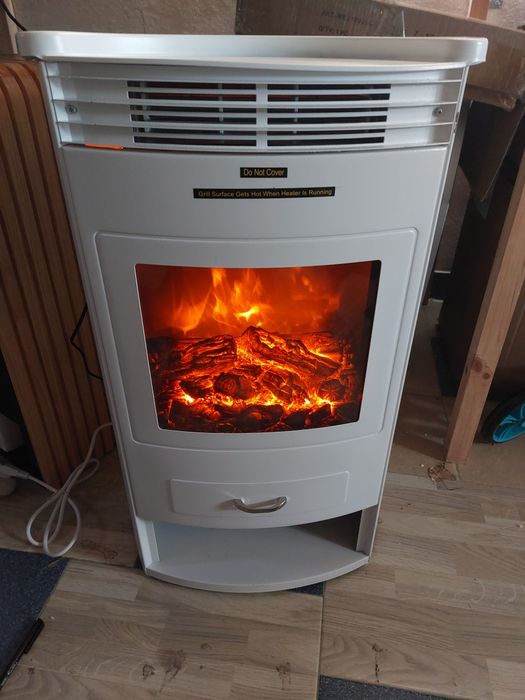 Kominek elektryczny, 950/1900 W, termostat, programator czasowy, kolor