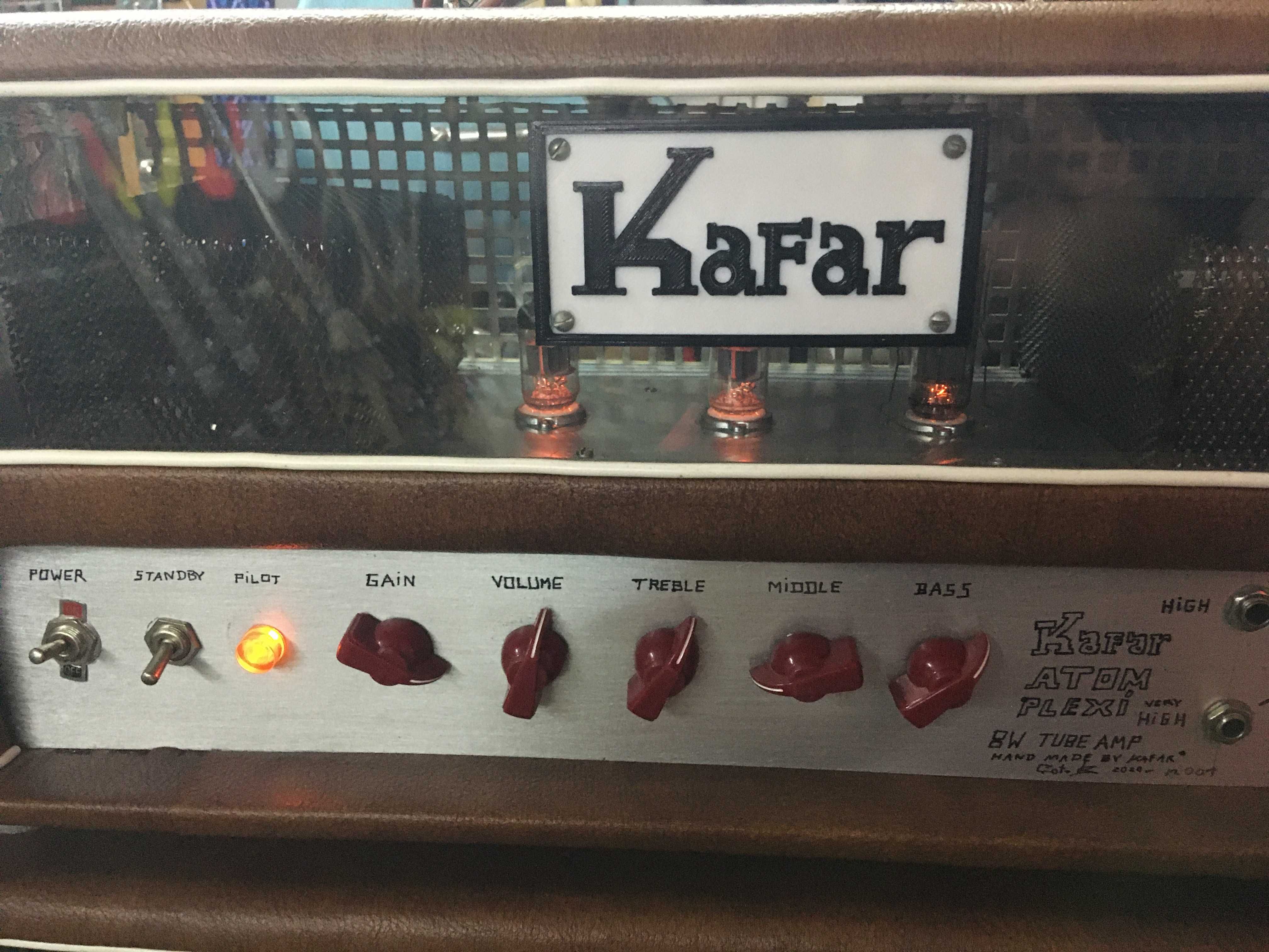 Wzmacniacz gitarowy KAFAR Atom Plexi ręcznie wykonany lampa 8W