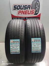 2 pneus semi novos 215-55r18 hankook - oferta dos portes 120 EUROS