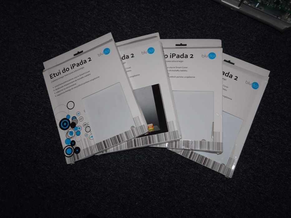 iPad 2 lub 3 lub 4 - plecki biale BlueDOT pasują pod Smart Cover