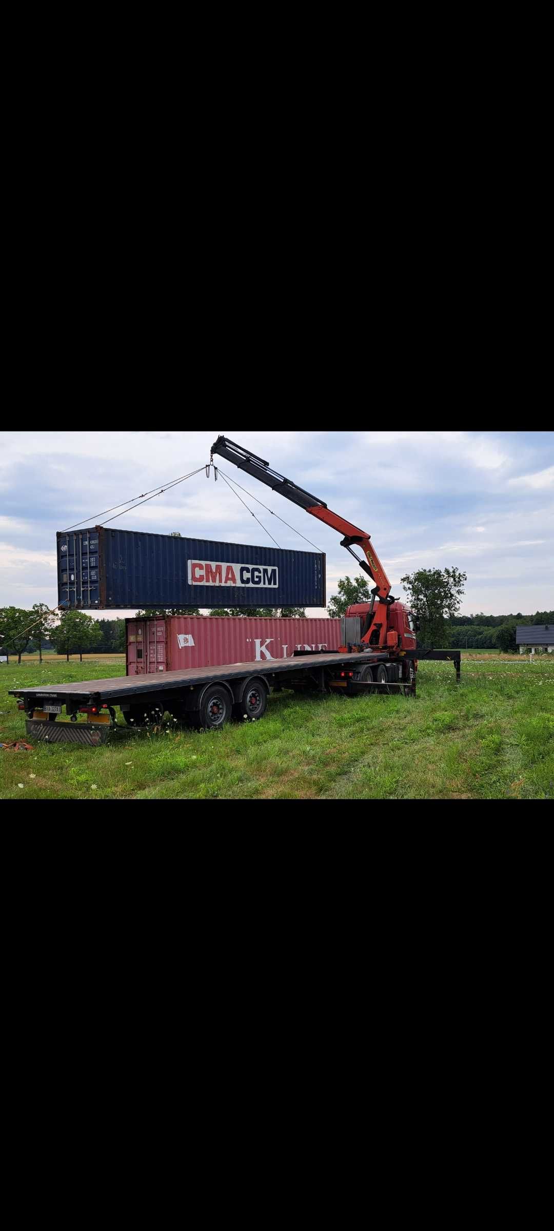Kontener morski Białystok  12metrowy barak magazyn 40 HC transport HDS