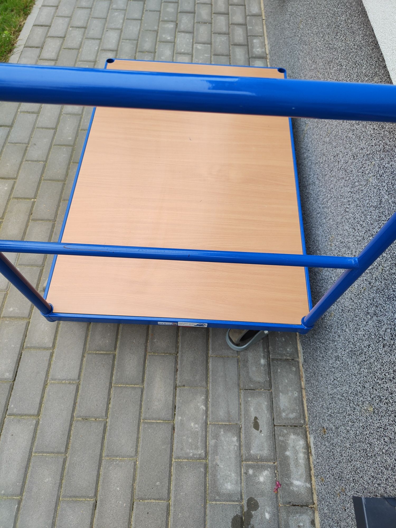 Wózek platformowy transportowy z poręczą VARIO fit magazynow platforma