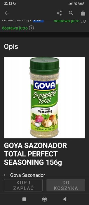 Niedostępna 2 sztuki GOYA SAZONADOR Naturalna Przyprawa Wszechstronna