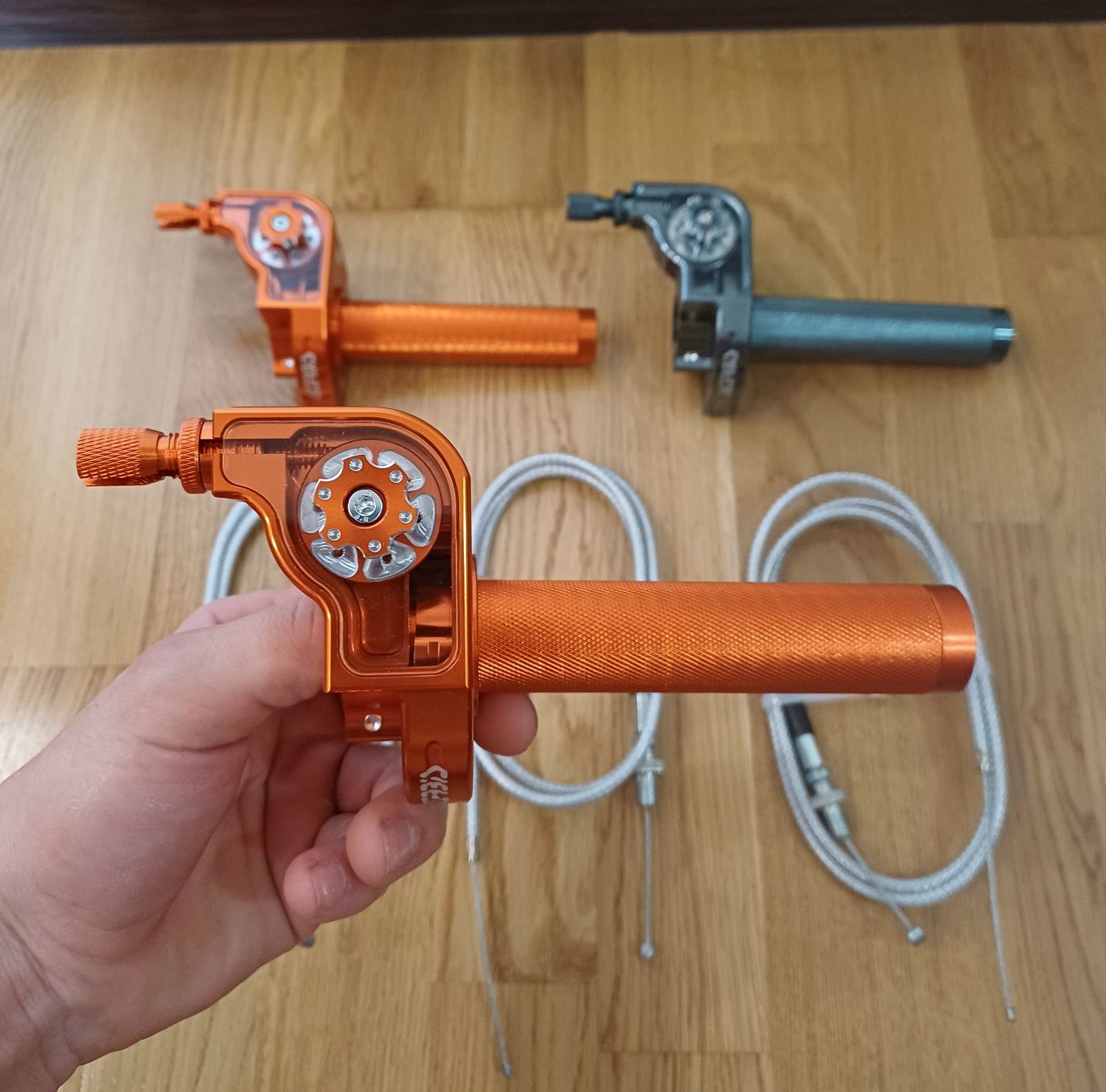 короткоходная ручка газа Acerbis + трос газа