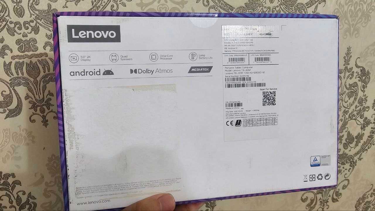 НОВЫЙ! Планшет Lenovo Tab P11 Plus 4/128 ГБ (Black)