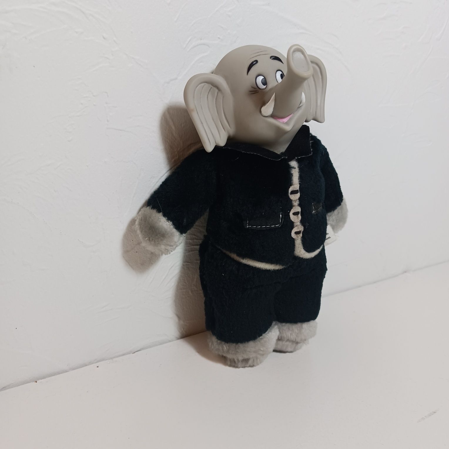 Vintage Benjamin Blümchen słoń pluszowa figurka gumowa twarz mattel
