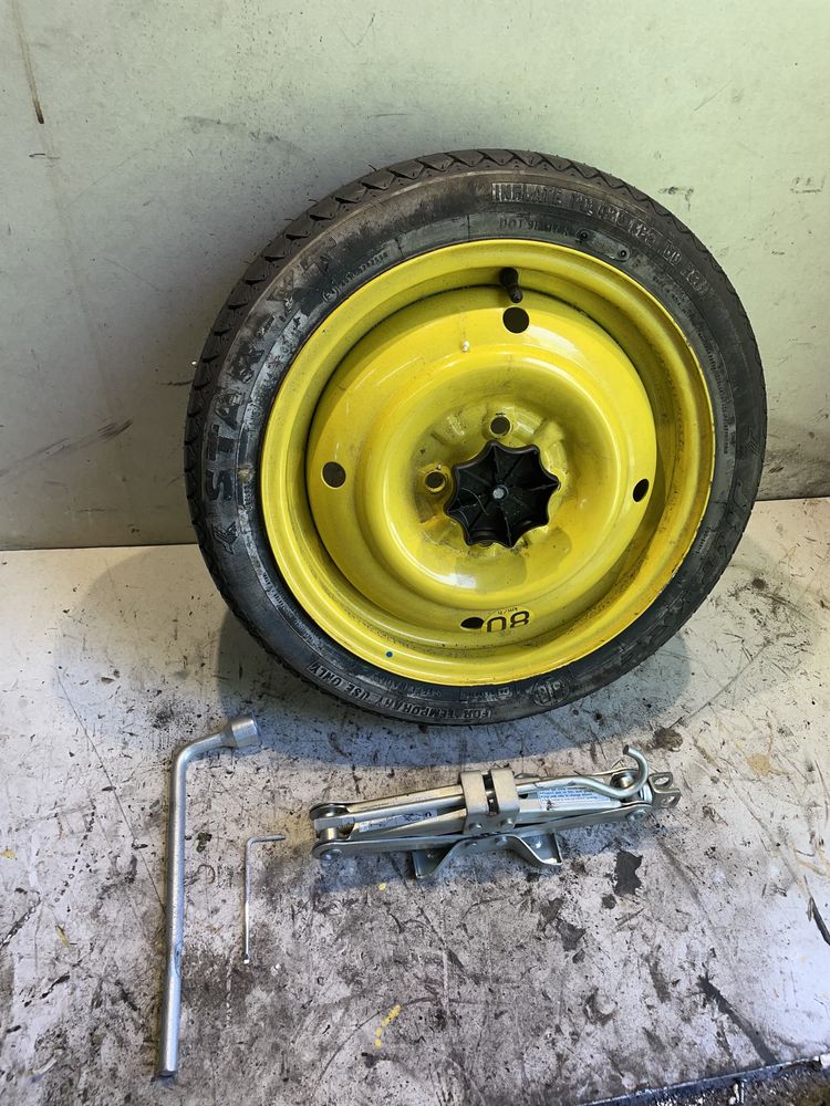 Koło zapasowe dojazdowe T115/70 R14 lewarek klucz Nissan pixo 4x100