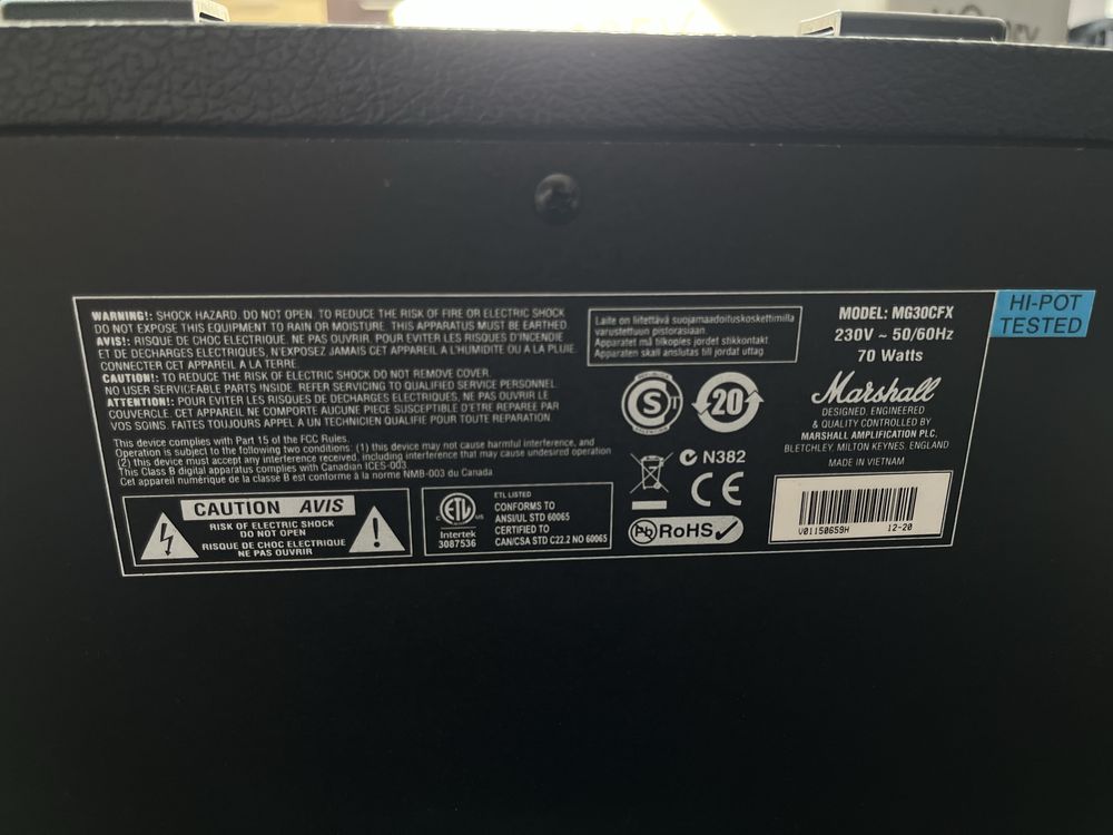 Marshall MG30FX Gold kombo gitarowe z FX