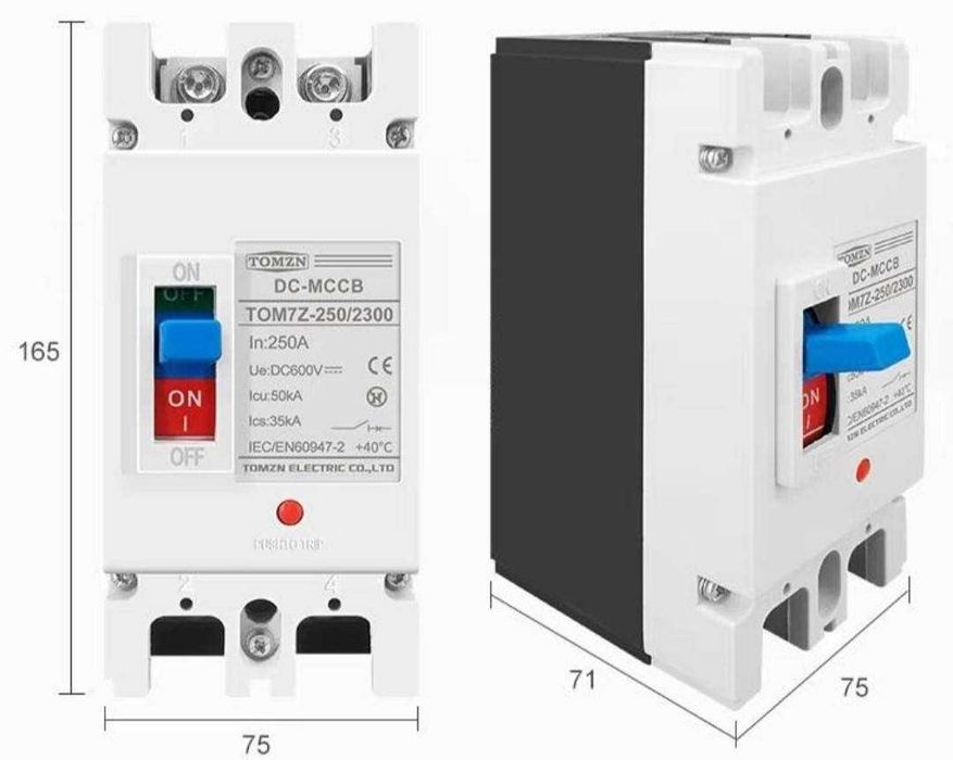 Вимикач DC постійного струму Tomzn 2p для АКБ LiFePO4 панелей