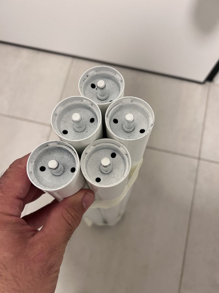 IKEA ADILS nogi regulowane 5 szt BIAŁE stół biurko