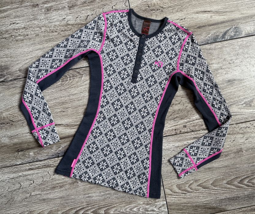 Damska bluzka termoaktywna KARI TRAA 100% Merino Wool S Stan Perfekt