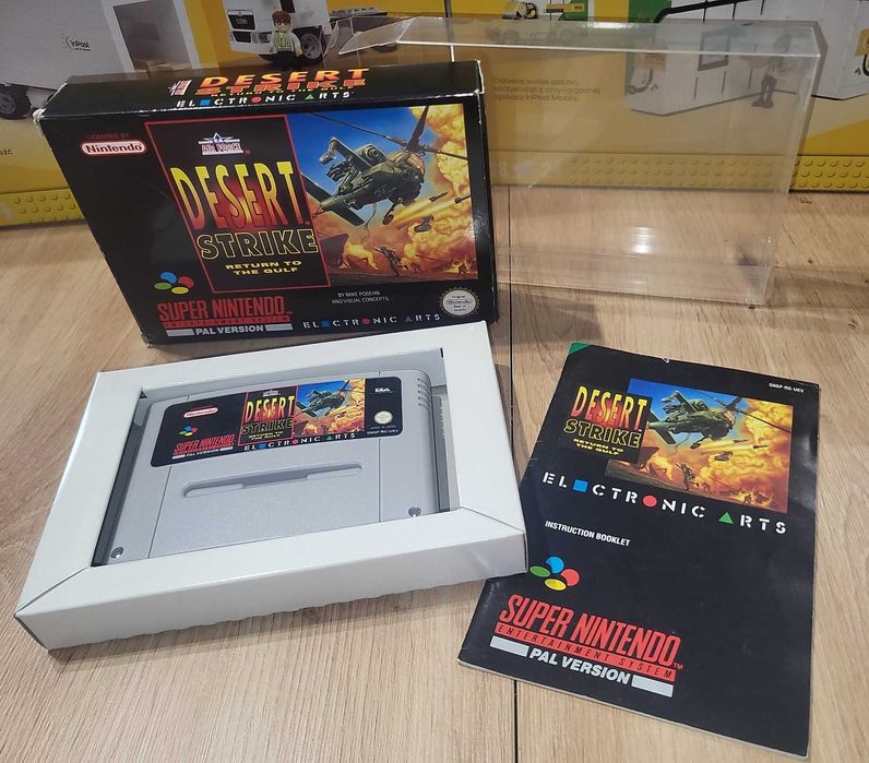 Gra Desert Strike - NINTENDO SNES - BDB- stan CIB Komplet +Protektor