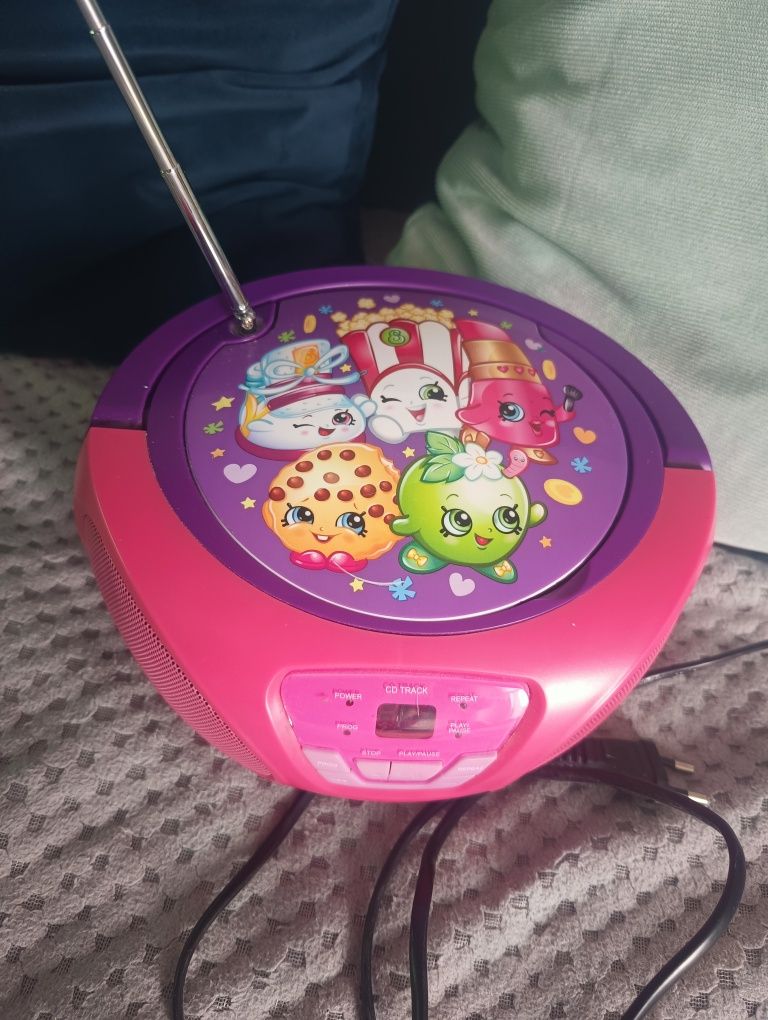 Odtwarzacz CD radio FM boom box shopkins dla dzieci
