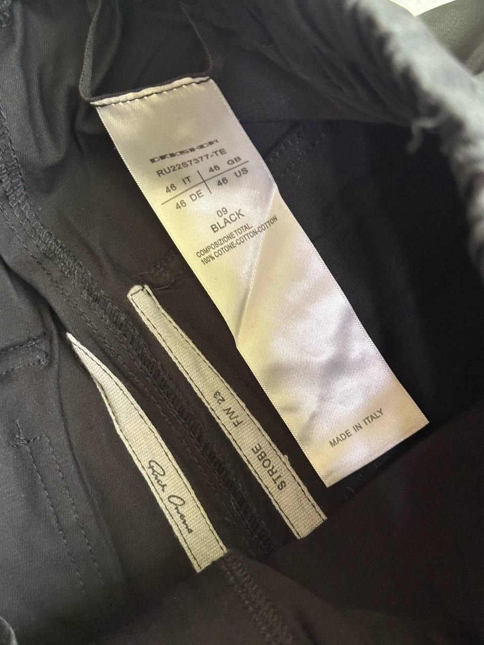 Rick Owens cargo pants черные штаны карго широкие чорні штани