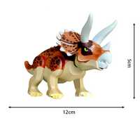 NOWY dinozaur triceratops jak LEGO ruchoma głowa kończyny