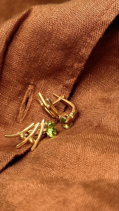 Стильні золоті сережки, 5 гр, шикарні на подарунок