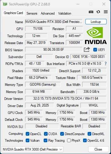 DELL Precision 7530 i7 32 GB RAM 512 GB NVME NVidia P2000 15,6 FHD
