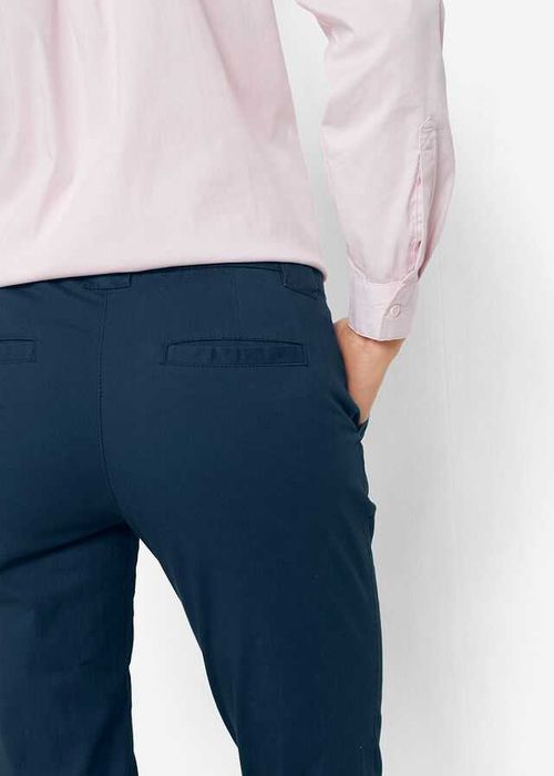 BPC damskie spodnie CHINO ze stretchem r.36/38 granatowe bawełna BDB+