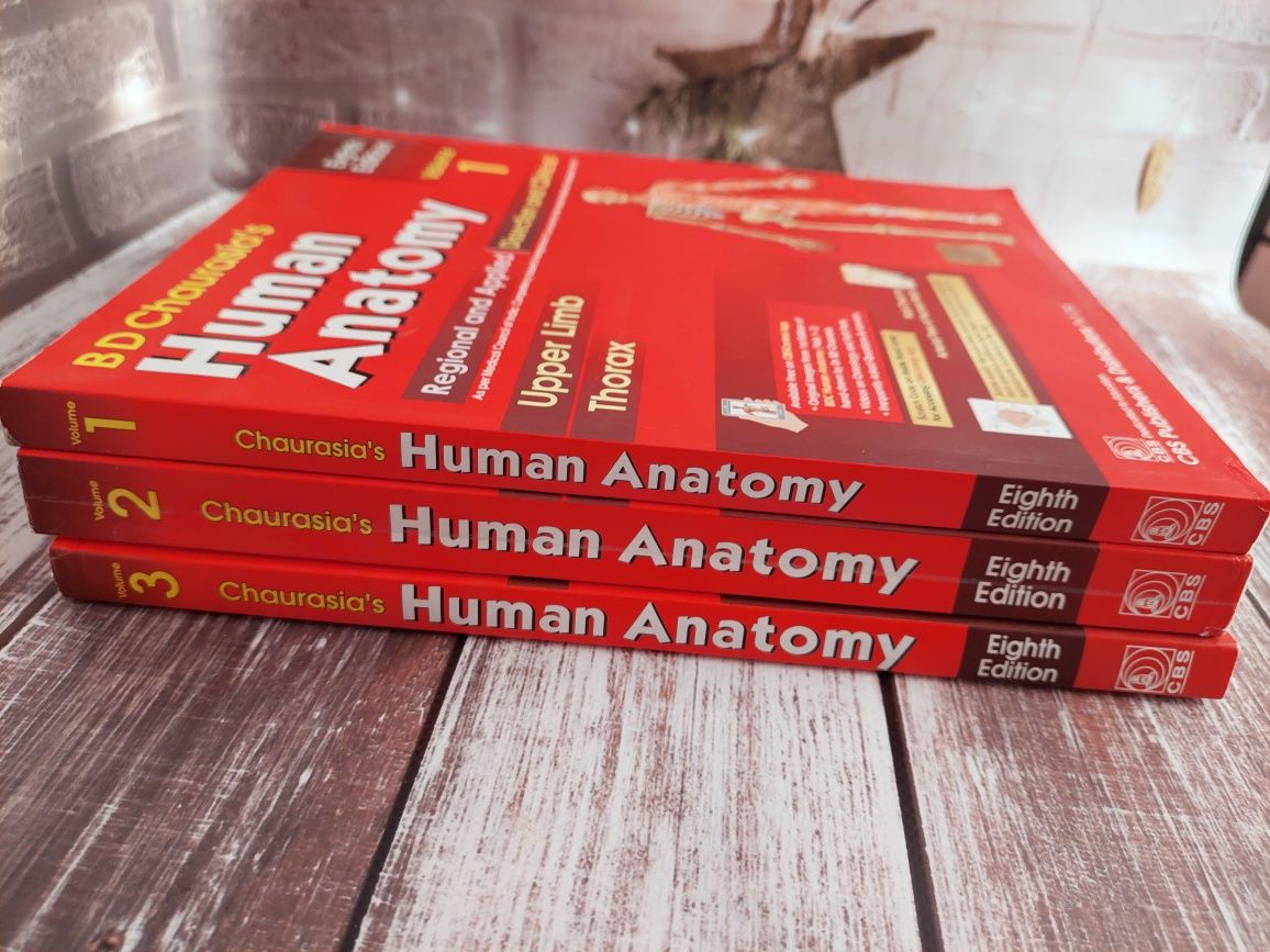 АНАТОМІЯ атлас Human Anatomy BD Chaurasia`s Eight edition vol 1,2,3,4