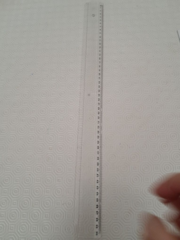 Régua transparente com 50 cm