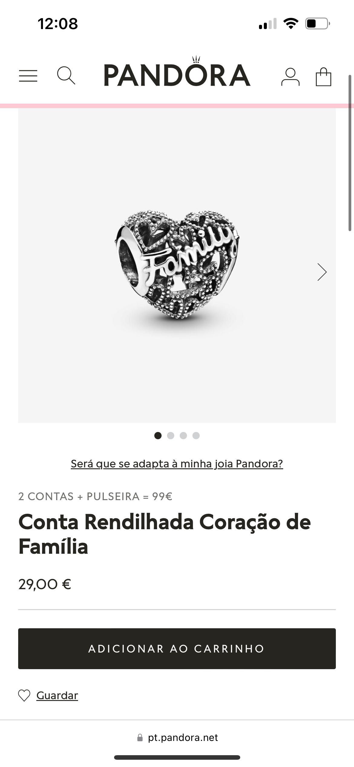 Pulseira PANDORA e Contas