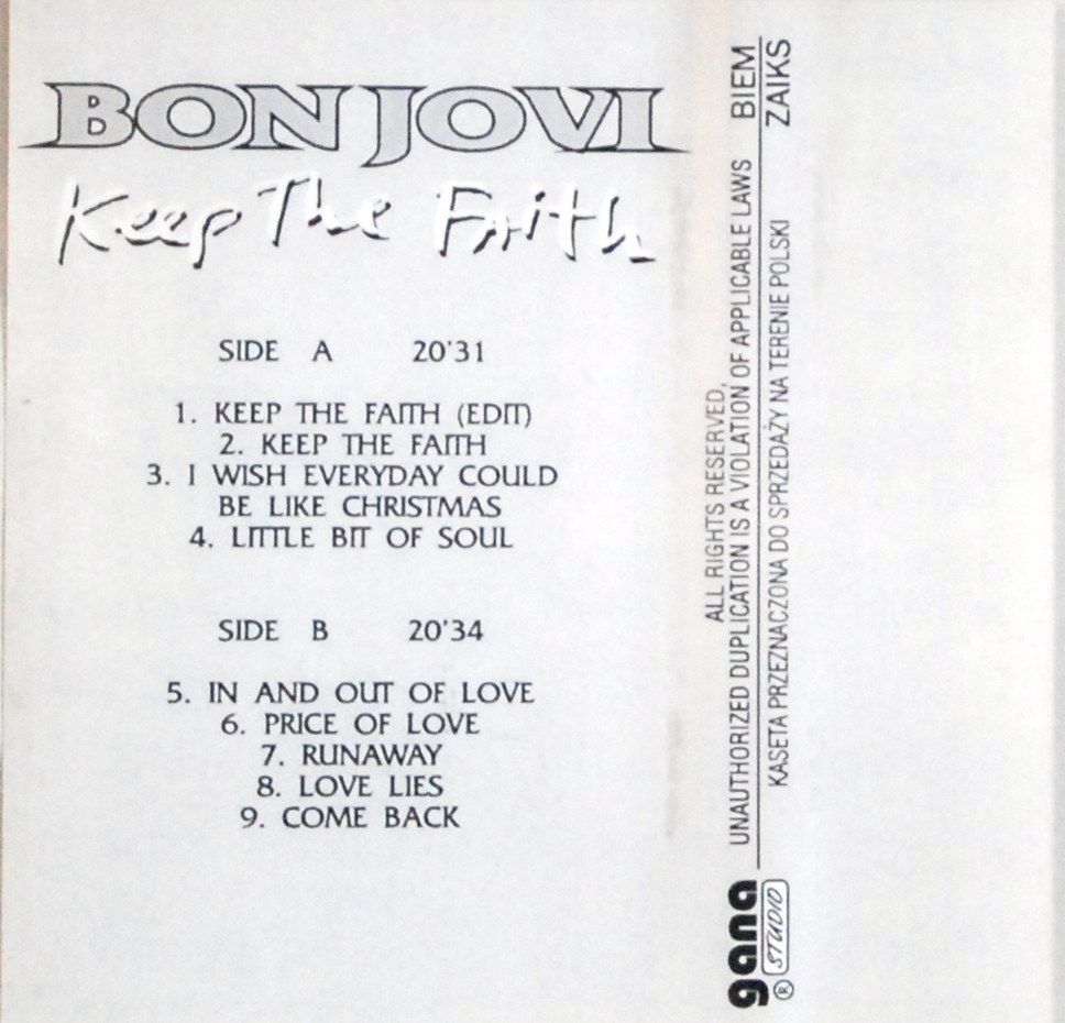 Bon Jovi - Keep The Faith (kaseta) BDB