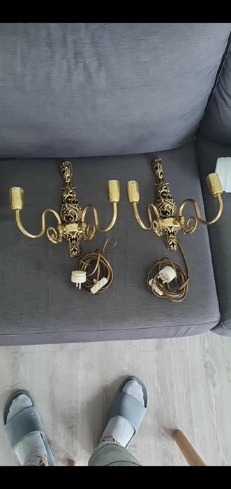 2x stary kinkiet ścienny