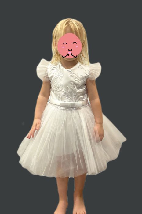 Сукня біла сніжинка зима новорічна 3-4 роки плаття для дівчинки