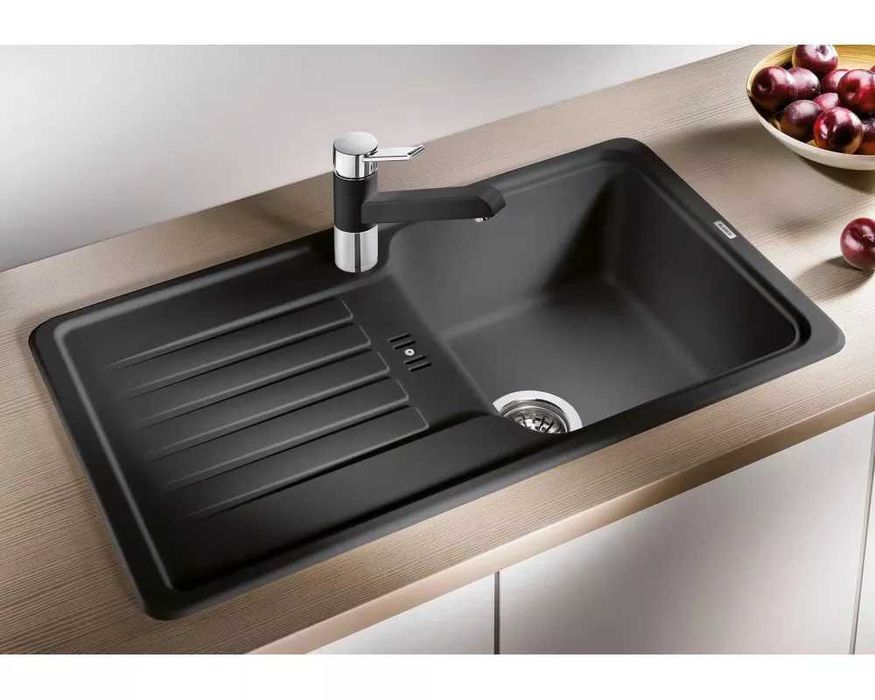 Blanco Favos Mini zlewozmywak granitowy 78x43,5 cm czarny 526078