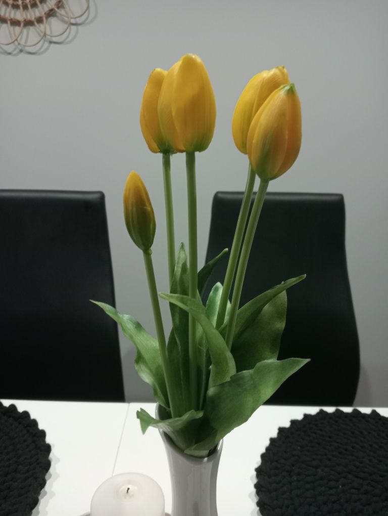 Tulipany silikonowe żółte