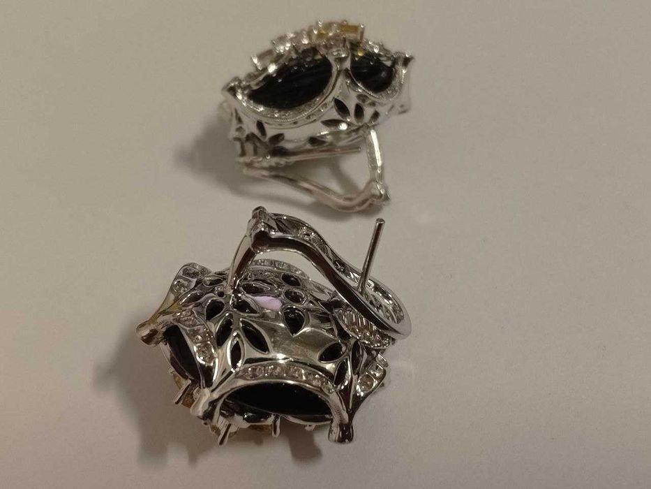 Серьги NICO JULIANY с сапфирами и бриллиантами, оригинал (арт. 6095)