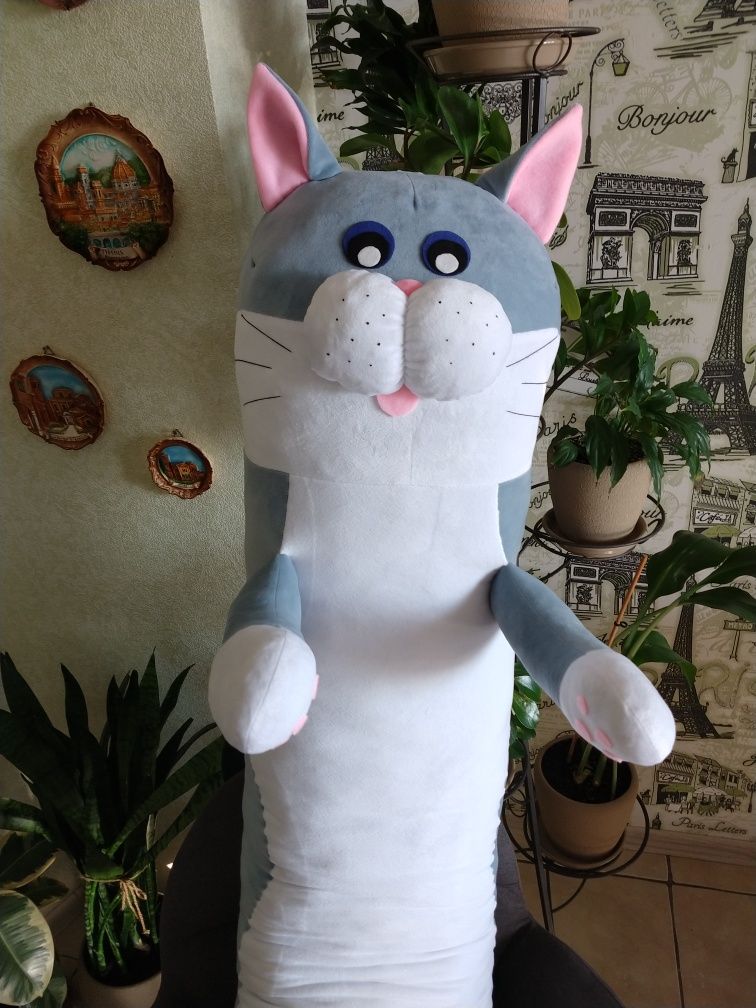Подушка -іграшка Кіт Обнімашка 170 см, 130 см