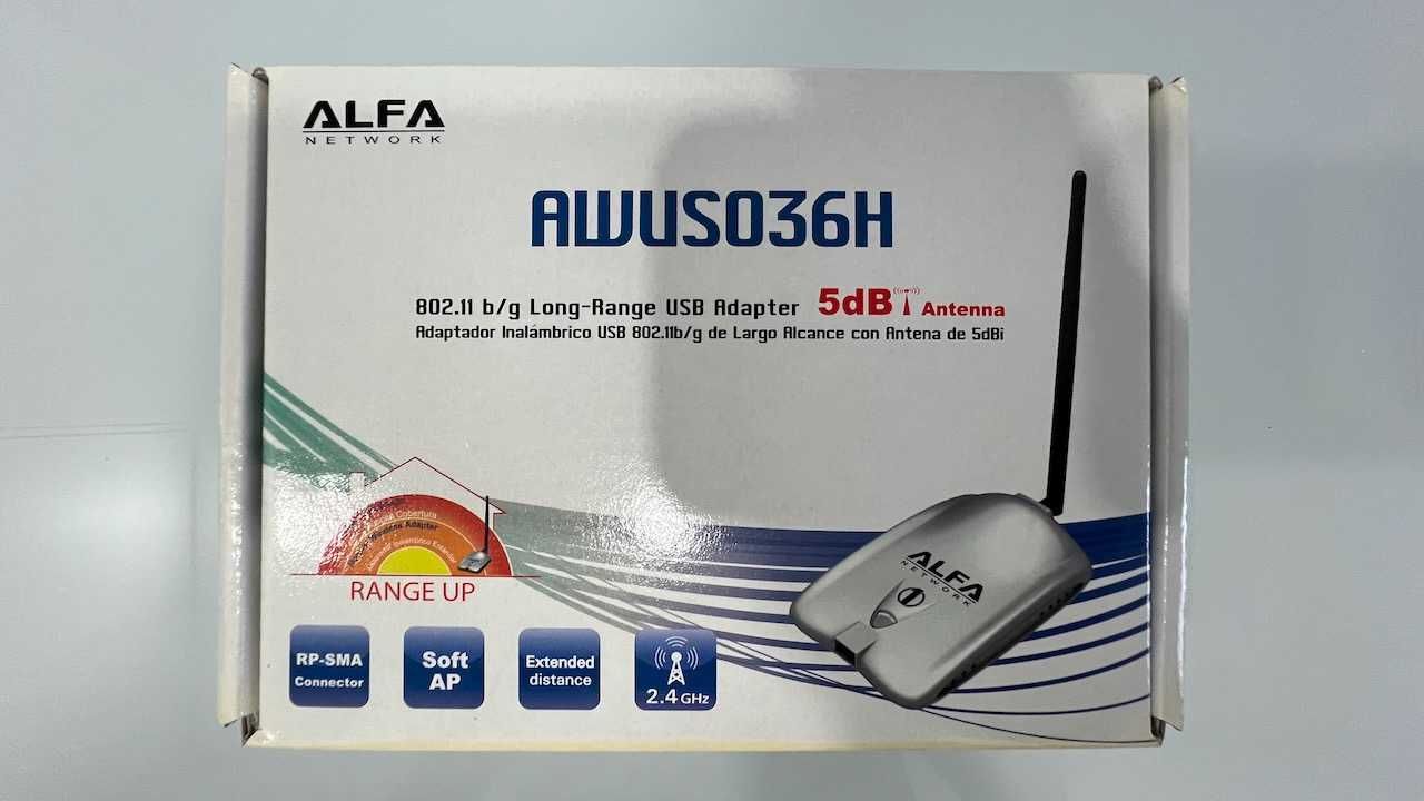 ALFA NETWORK 802.11 b/g Long-Range Wireless USB Adpater (AWUS036H)