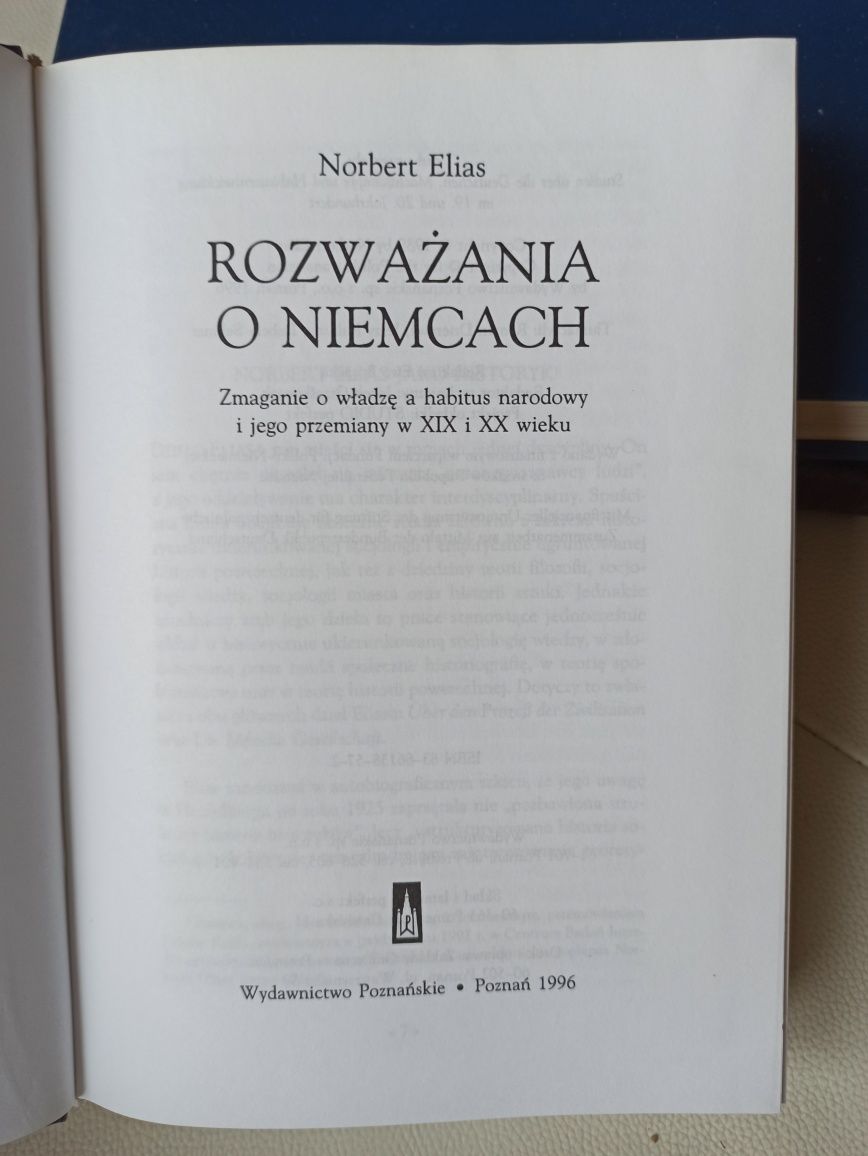 Elias Rozważania o Niemcach