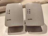 2x adapter sieciowy ZyXel PLA4201 powerline