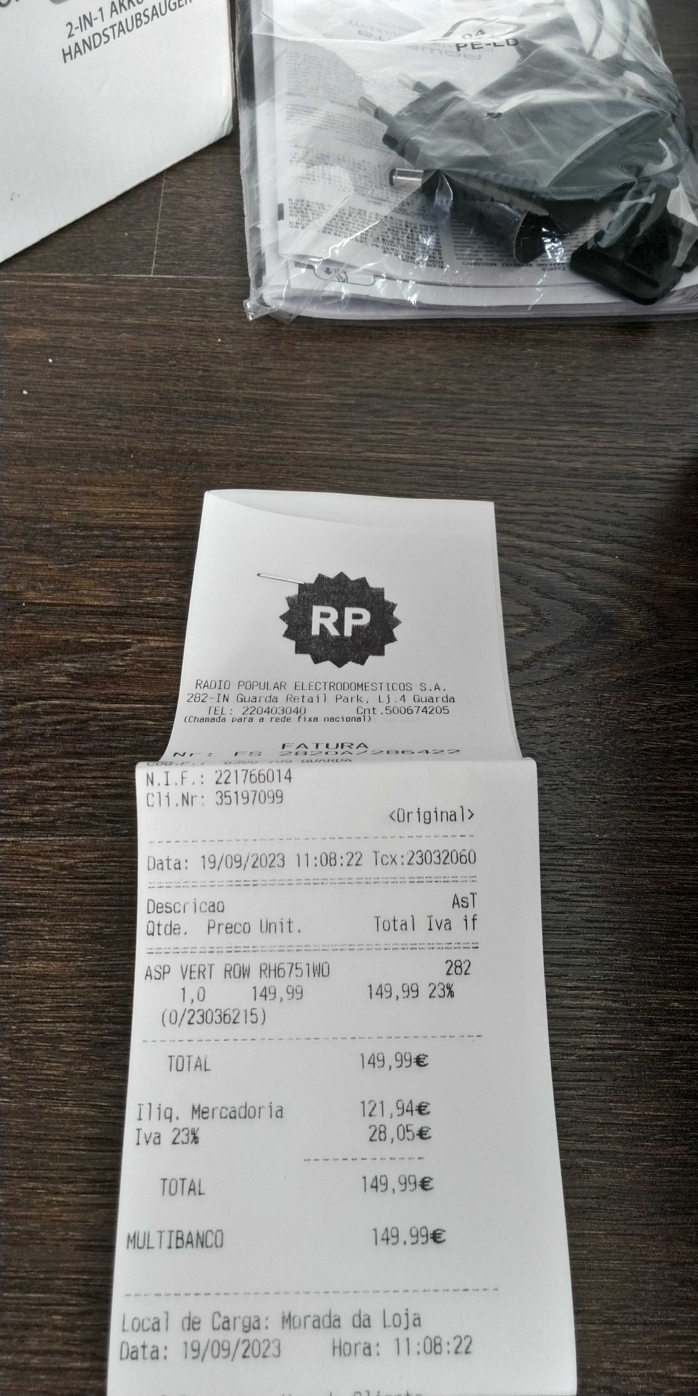 Aspirador Rowenta DUAL FORCE 2 EM 1 sminovo