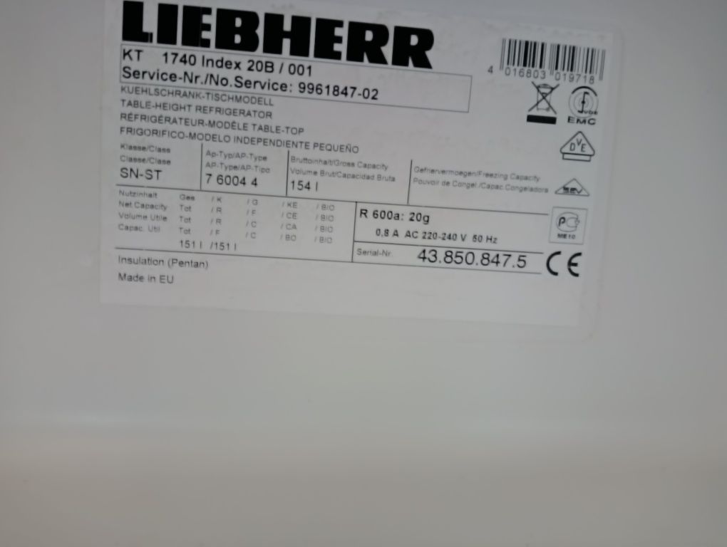 Lodówka chłodziarka Liebherr