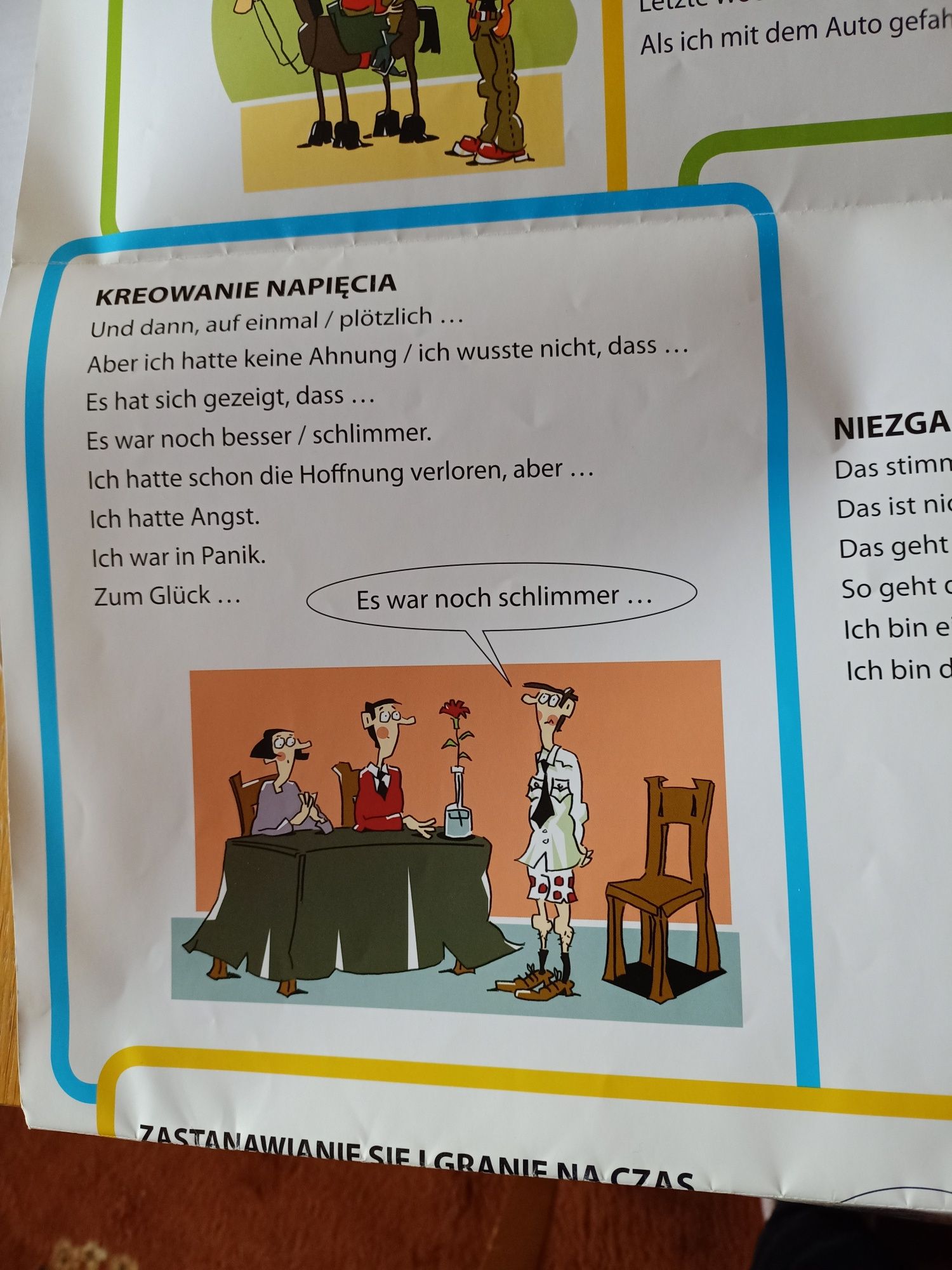 Plakat 68 cm x  98 cm dla uczących się języka niemieckiego