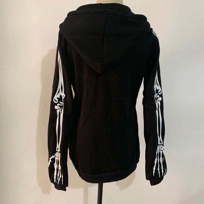 Damska Bluza z Kapturem, Szkielet Kościotrup HALLOWEEN - M