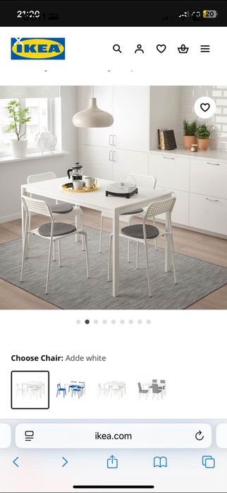 Vendo mesa MELLTROP + 4 cadeiras STEFAN - 150€