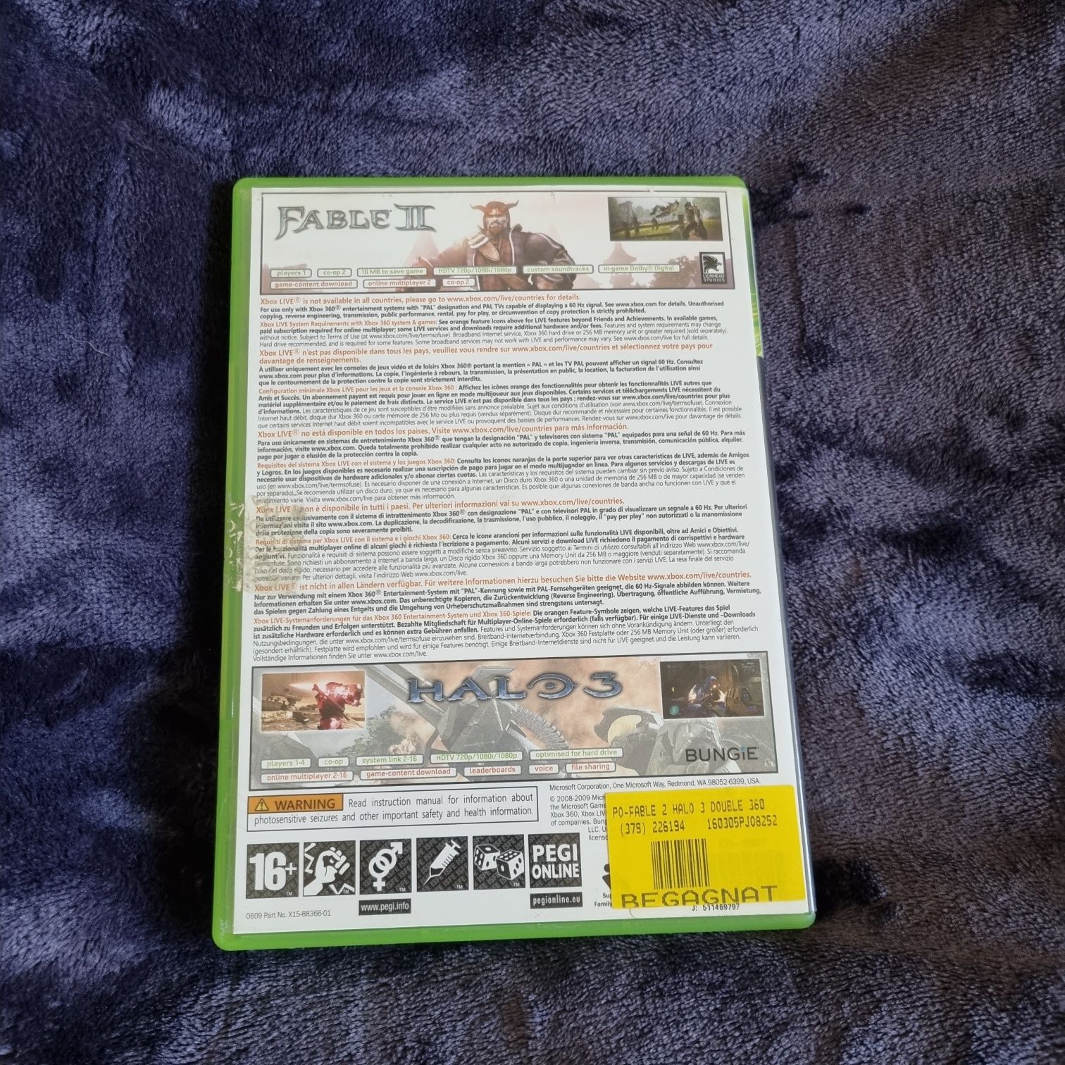 Fable 2 + Halo 3 Xbox 360