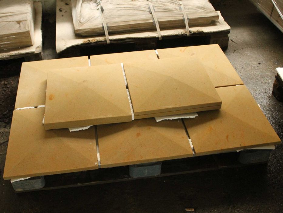 26. Nakrywa na słup z piaskowca |30×30×6cm| Daszek | Kamień naturalny