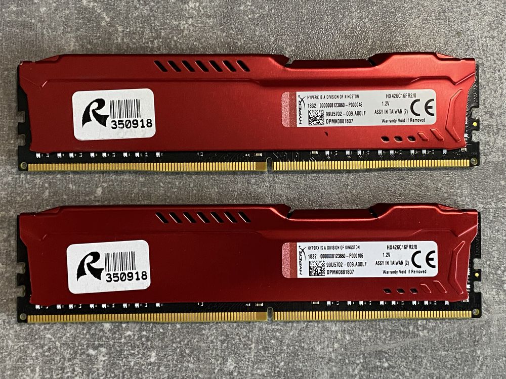 Оперативная память 16gb 2666mhz HyperX FURY 2x8gb