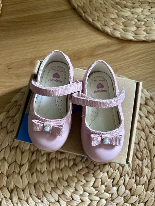 Mayoral buciki chrzest wesele pudrowy roz balerinki 20