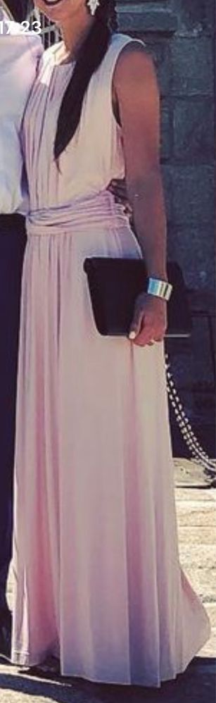 Vestido comprido mango
