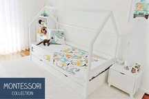 Cama de Criança Casinha baseada no método Montessori com colchão