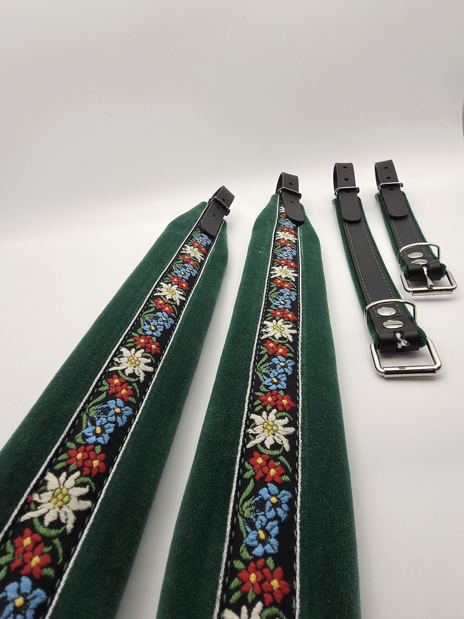 WŁOSKIE pasy nośne do akordeonu  GREEN/FOLK 96b