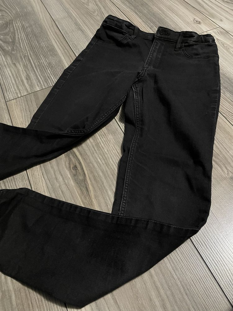 Spodnie jeans czarne 146 regulowany pas