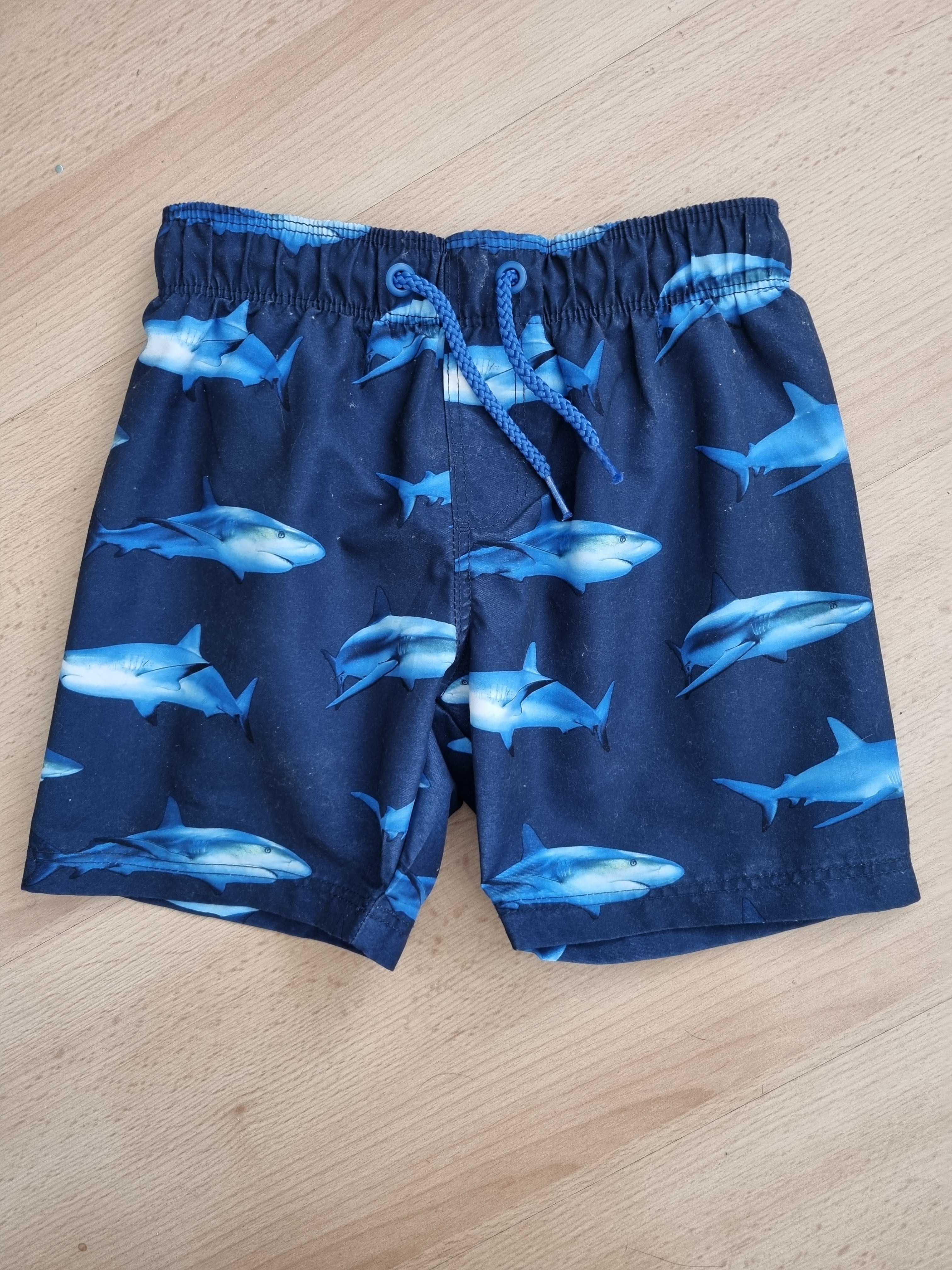 Szorty kąpielowe h&m 98/104 rekiny